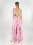 Vero Moda langes Kleid mit Rüsche und Stufenrock Rüsche rosa Tüll/Blume - Kleider und Tuniken - 138442 - 2