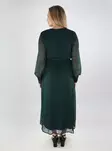 Vila Kleid V-Ausschnitt Langarm Midi scrab - Kleider und Tuniken - 138942 - 2
