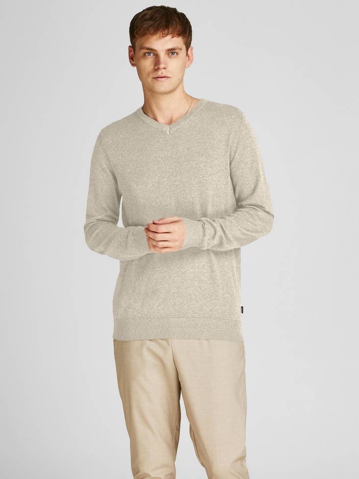 Jack & Jones Emil beiger Pullover - Herren Strickwaren - 134422 - 1