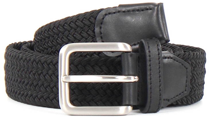 Jack & Jones Herren Leder-Gürtel Frühling gewoben, Schwarz - Herren Gürteln - 124032 - 1