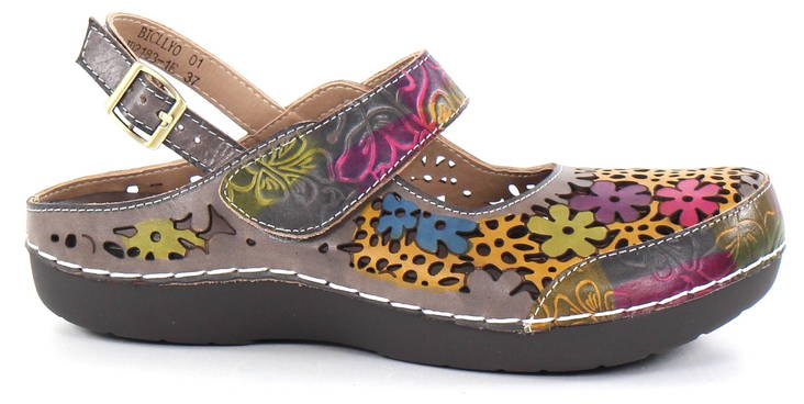 Laura Vita Sandalen Billy 01, Taupe - Damen Sandalen - 132852 - 1