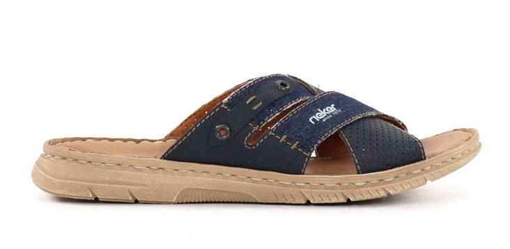 Rieker Herren Pantoletten 21384-14 blau - Herrensandalen - 135362 - 1