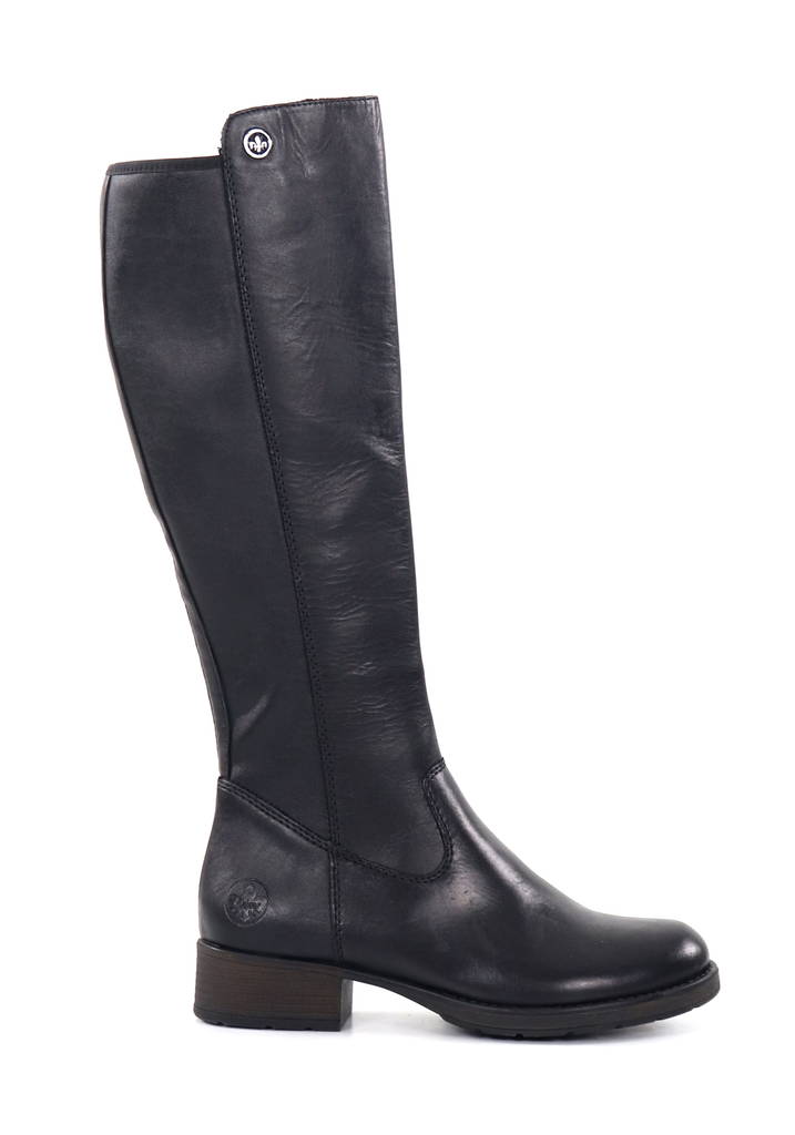 Rieker Damen Lederstiefel Z9591-01 Schwarz - Rieker Stiefel - 134882 - 1