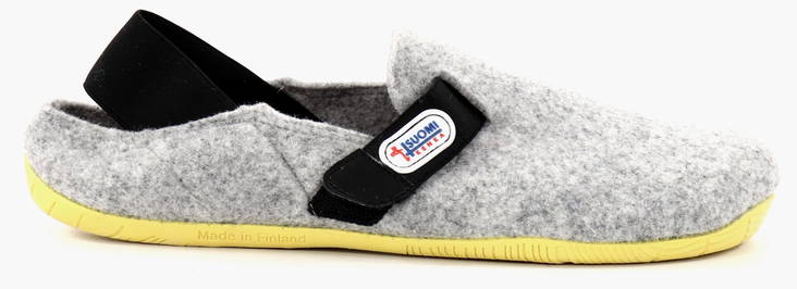 Suomi Kenkä Barfußschuhe, Grau/Jaune - Herren Hausschuhe - 127792 - 1