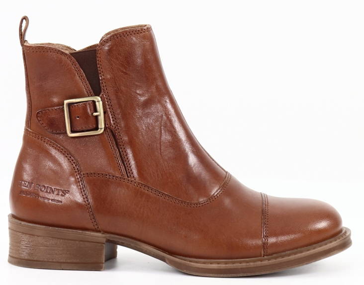 Ten Points Damen Stiefeletten aus Leder cognac - Damen Stiefeletten - 131492 - 1