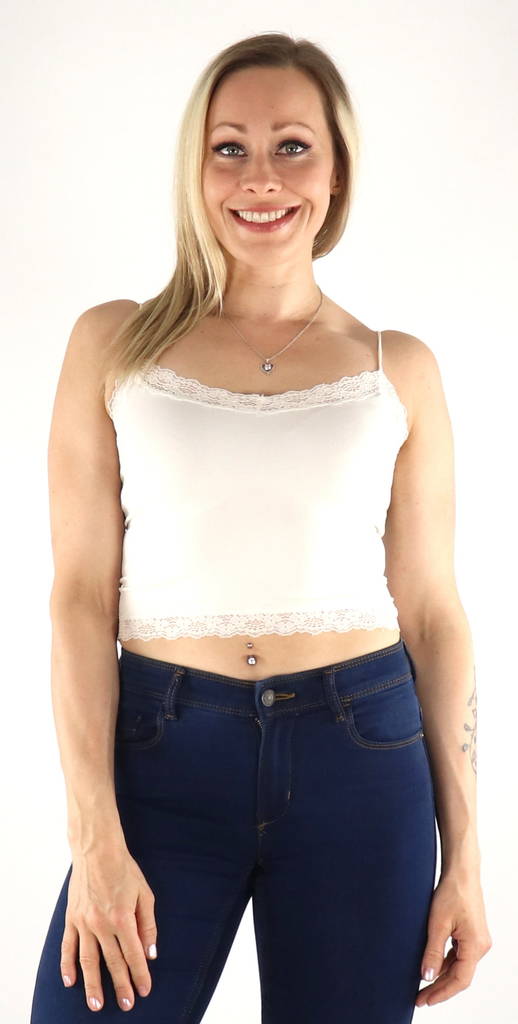 Vero Moda Crop-Top hellweiß - Damen Tops - 133842 - 1