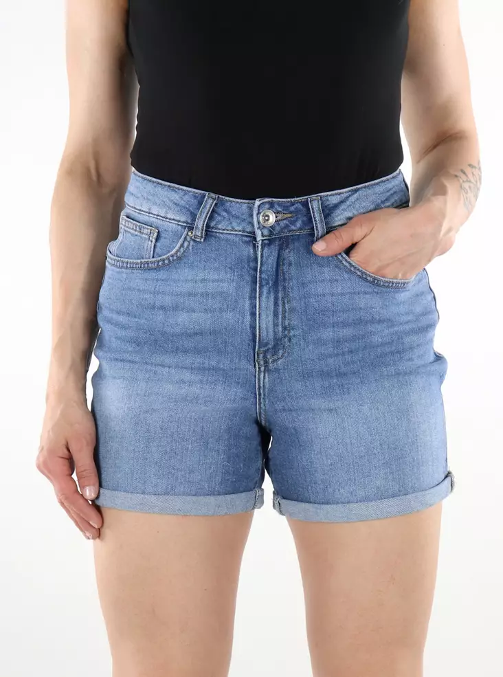 Only Damen elastische Denim-Shorts hellblau - Damen Shorts und Capris - 136322 - 1