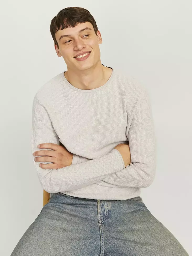 Jack&Jones Herren Baumwollpullover Cooper Hafer - Herren Strickwaren - 137282 - 1