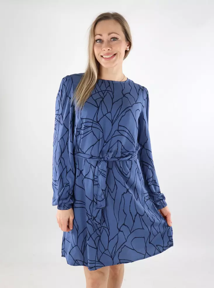 Vila Kleid O-Ausschnitt Bijou Blau/Tri - Kleider und Tuniken - 137392 - 1