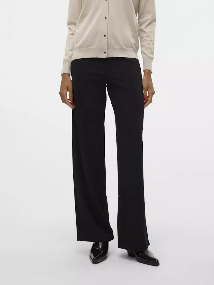 Vero Moda Damenweit ausgestellte Hose Berlin Zamira MW Schwarz - Damenhosen - 137662 - 1