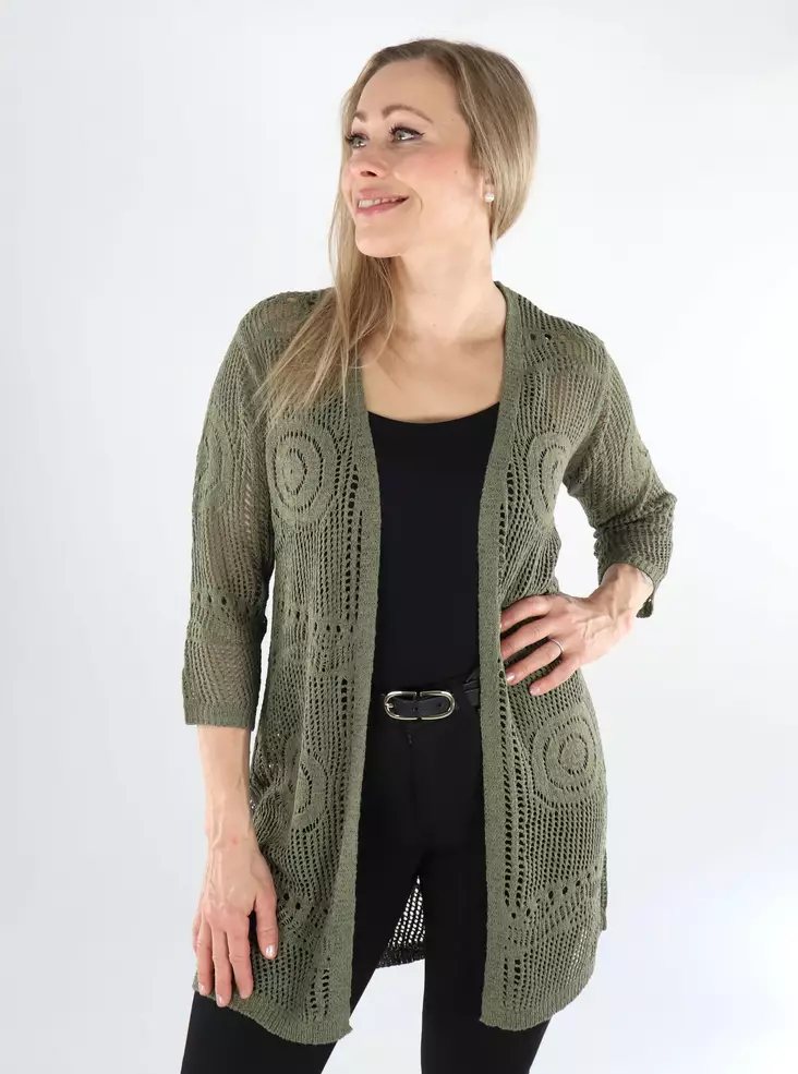 JDY Damen Kimono/Cardigan 3/4 Kalamata - Damenpullover - 138542 - 1