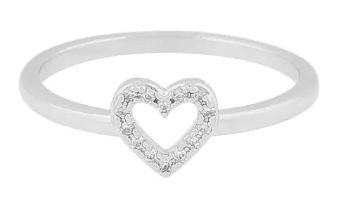 Snö of Sweden Ring Nisi Herz Silber/Klar - Ringe - 138652 - 1