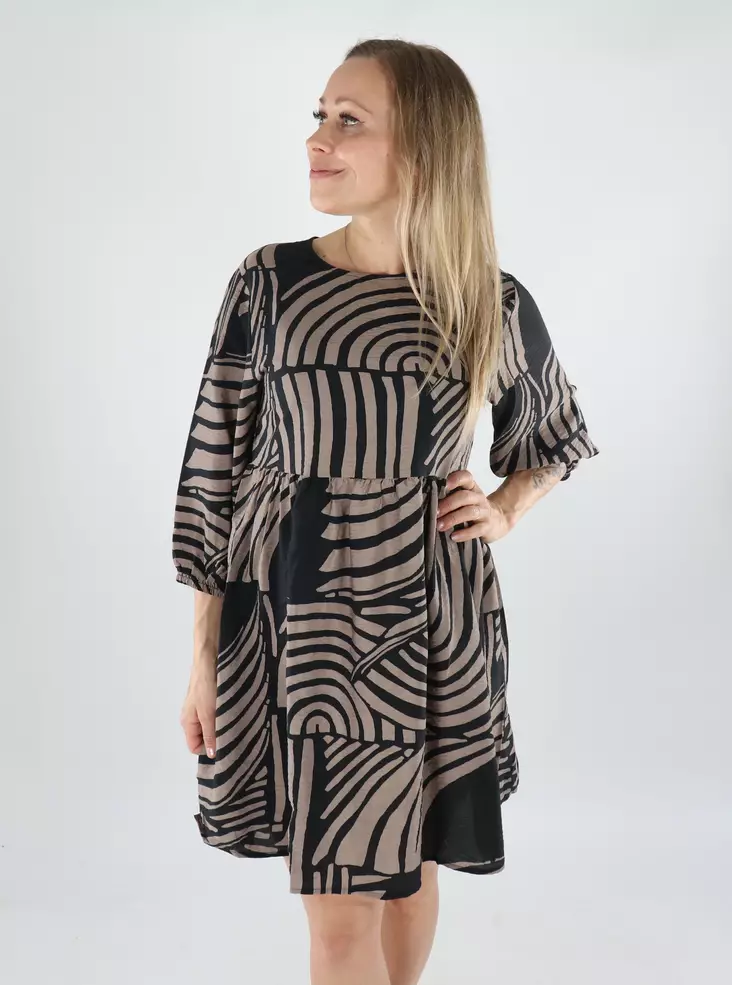 JDY gemustertes Kleid Troya schwarz/0425 - Kleider und Tuniken - 138892 - 1