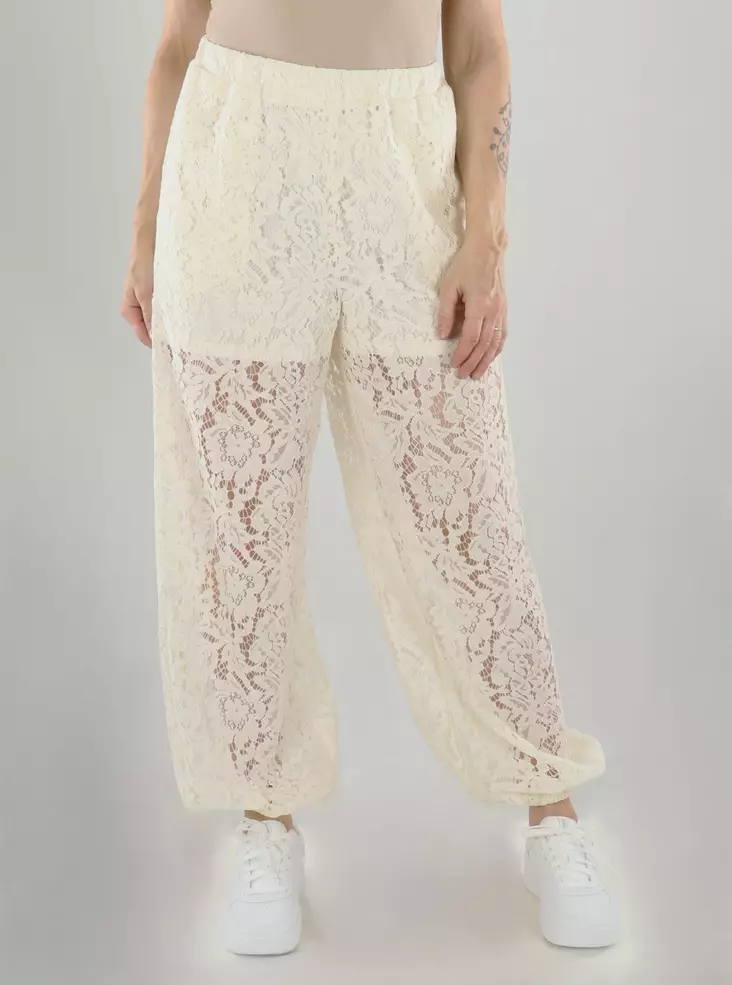 JDY Hose mit Spitze in Egrett Farben - Damenhosen - 141252 - 1