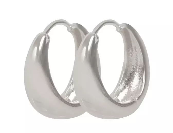 Snö of Sweden Ohrringe Union Honig Tropfring 20 mm Silber - Ohrringe - 141602 - 1