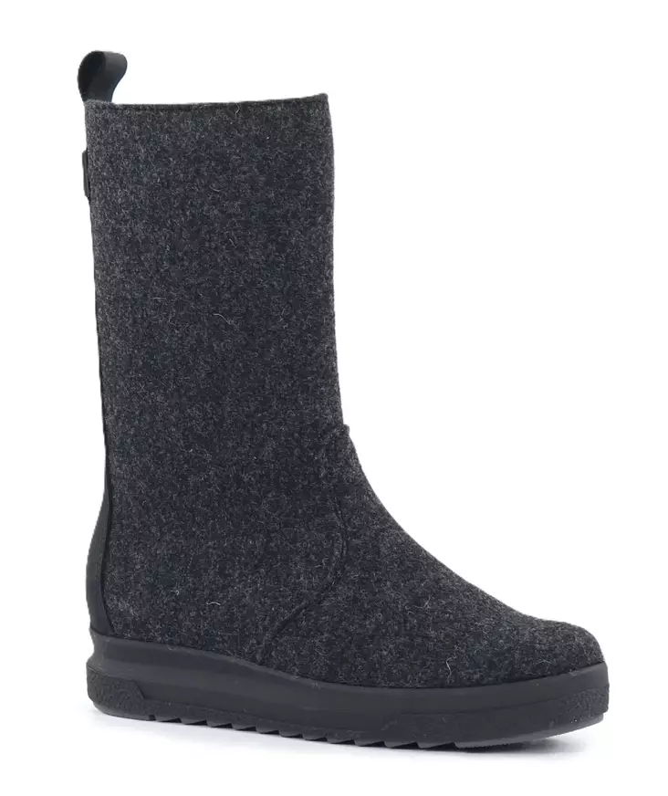 Pomar Filzstiefel TUNTURI 37187 Granit Filz/Schwarz Wachsartig - Damen Stiefel - 142302 - 1
