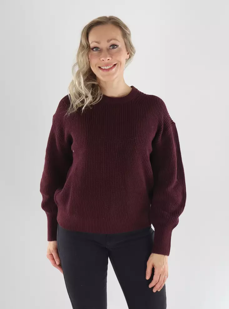 JJXX Pullover JXMILA TWIST CREW NECK STRICK winsorbeeren - Damenpullover - 141582 - 1