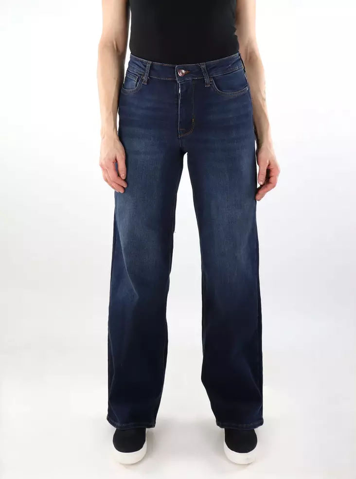 Only Damen Mom-Jeans Blush HW Wide Dunkelblau - Damen Jeans - 137432 - 1