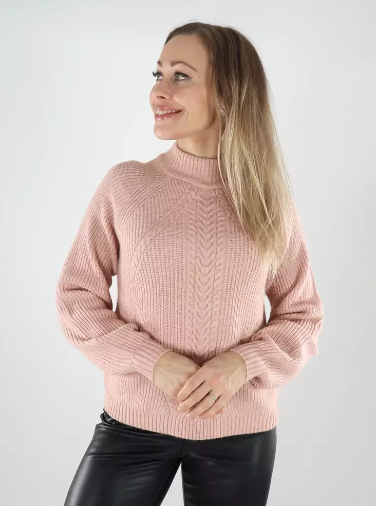 Only Damen Pullover mit hohem Kragen in Rosé Smoke - Damenpullover - 139992 - 1
