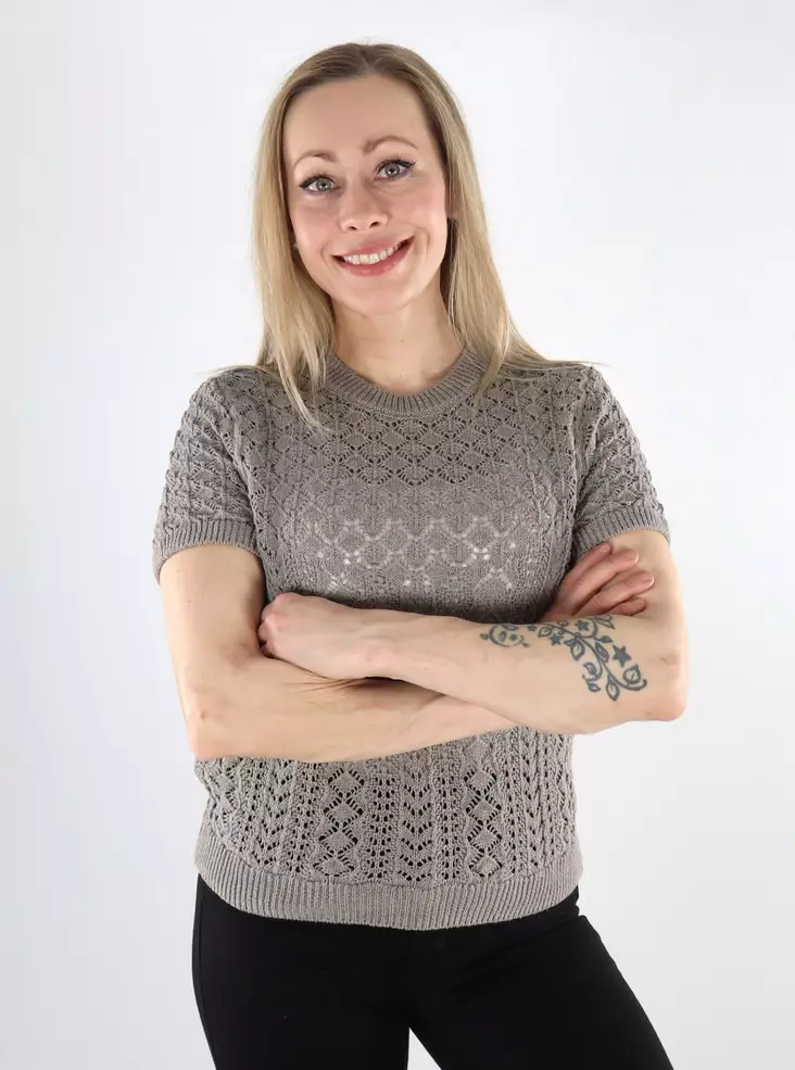 Only Damen Strick-T-Shirt O-Ausschnitt Fungi - Damen T-Shirts - 138042 - 1