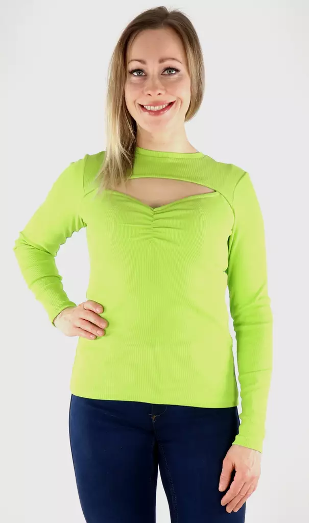 Only Shirt Herz Peek-a-Boo - Damen Langarmshirts - 132752 - 2