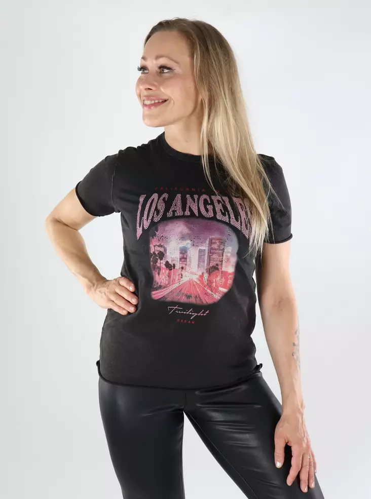 Only Damen T-Shirt schwarz/Los Angeles - Damen T-Shirts - 138872 - 1