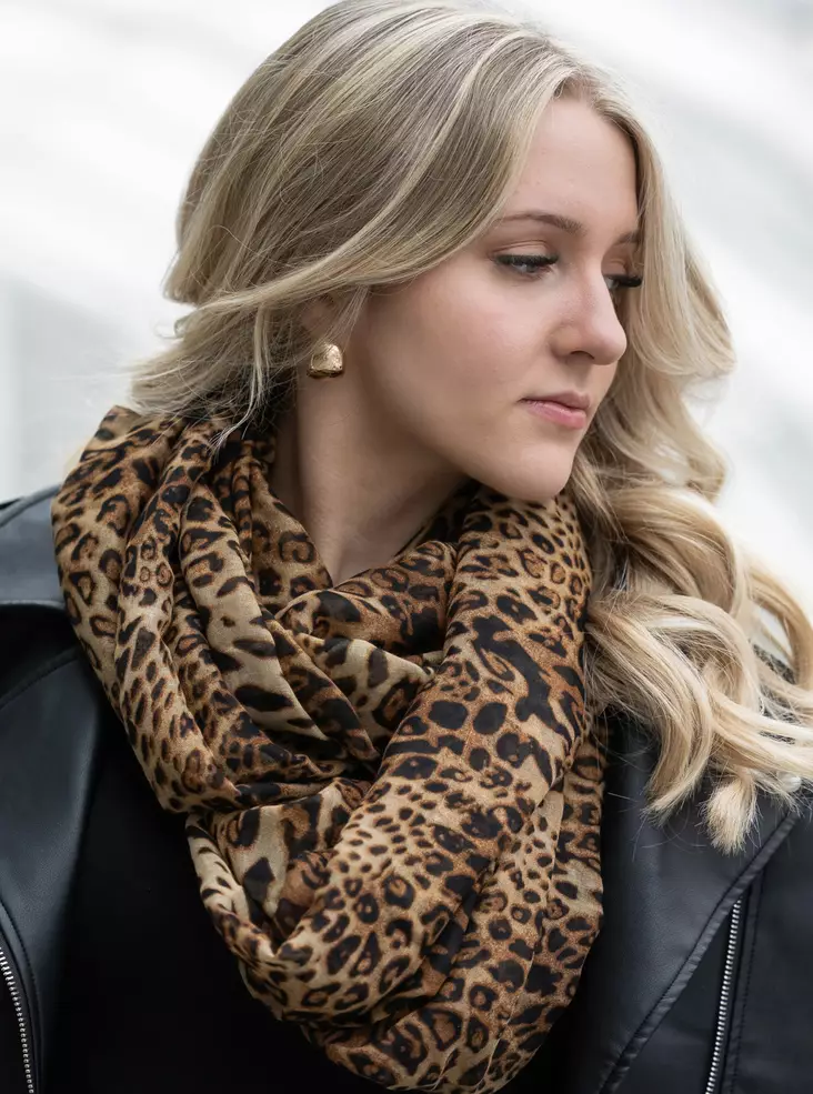 Veniz Leopard-Print Schlauchschal 62582 braun - Damen Schals - 138322 - 1