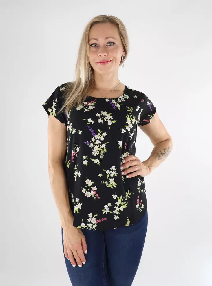 Vero Moda T-Shirt schwarz/Svea - Damen T-Shirts - 136532 - 1