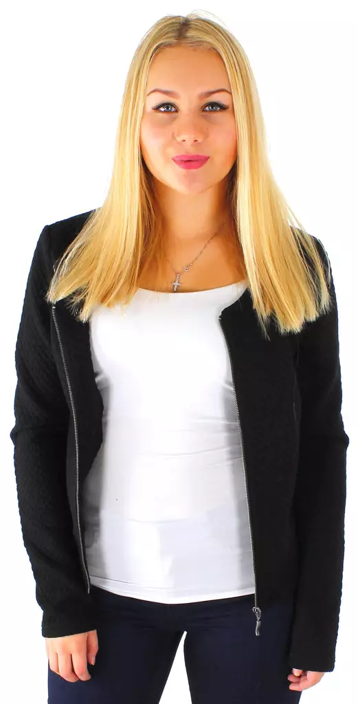 Vila Damenjacke neu, kurz, schwarz, hellgrau, dunkelgrau - Damenblazer - 115292 - 1