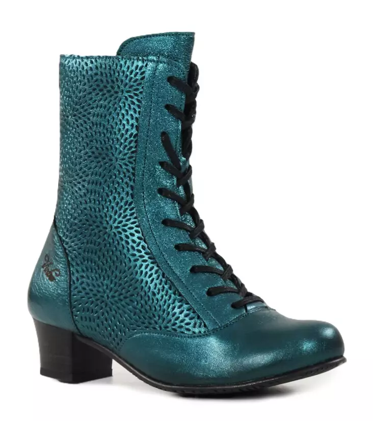 Vintro Damen Echtleder Stiefeletten Hilma 881 Blau - Damen Stiefeletten - 139912 - 1