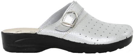 Golden Fit Mules 616 C hochglänzend Silber - Damen Arbeitsschuhe - 125323 - 1