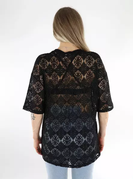 JDY Damen Langarm-T-Shirt Lang schwarz - Damen T-Shirts - 136343 - 2