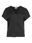 Vila Damen Kurzarmshirt Schwarz - Damen Tops - 135003 - 6