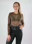 Vero Moda Shirt Lova Mesh Silvermink/Leopard - Damen Langarmshirts - 139833 - 1