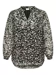 Only Carmakoma Damen Plus Size Shirt V-Ausschnitt schwarz/Lurex - Damen Langarmshirts - 137523 - 3