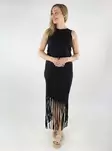 Only Fransen Kleid Fransen schwarz/breite Fransen - Kleider und Tuniken - 138733 - 1