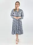 Only gemustertes Kleid 7/8 Kroneblau/Jadegrün - Kleider und Tuniken - 140563 - 1