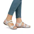 Rieker Damen Echtleder Sandalen 659C7-93 Silber - Rieker Sandalen - 137943 - 5