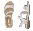 Rieker Damen Echtleder Sandalen 659C7-93 Silber - Rieker Sandalen - 137943 - 4