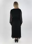 Vila Kleid V-Ausschnitt LS Midi Schwarz - Kleider und Tuniken - 138943 - 2