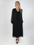 Vila Kleid V-Ausschnitt LS Midi Schwarz - Kleider und Tuniken - 138943 - 1