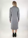 Vila Midi-Länge Strickkleid Ril Rundhalsausschnitt mittelgrau - Damenpullover - 137183 - 2