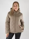 Vila Damen leichte gepolsterte Jacke VIQUILA Kapuze fossil - Damen Leichte steppjacken - 139483 - 1