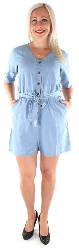 JDY Playsuit Leben 2/4, Hellblau - Damen Shorts und Capris - 126433 - 1