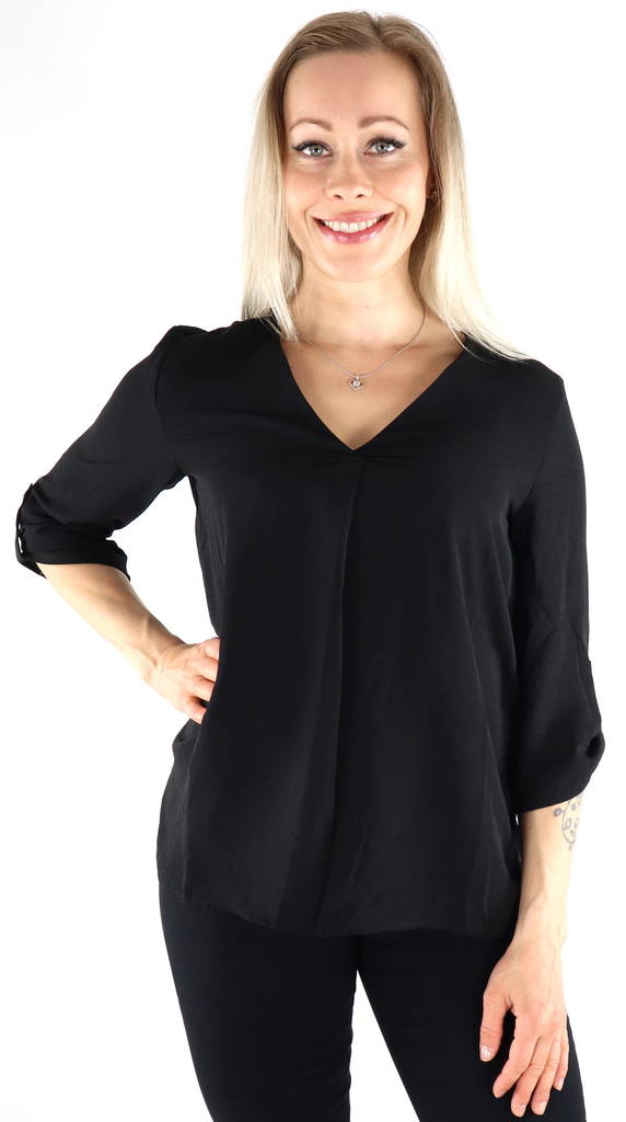 JDY Hemd 3/4, schwarz - Damenblusen und -hemden - 131173 - 1