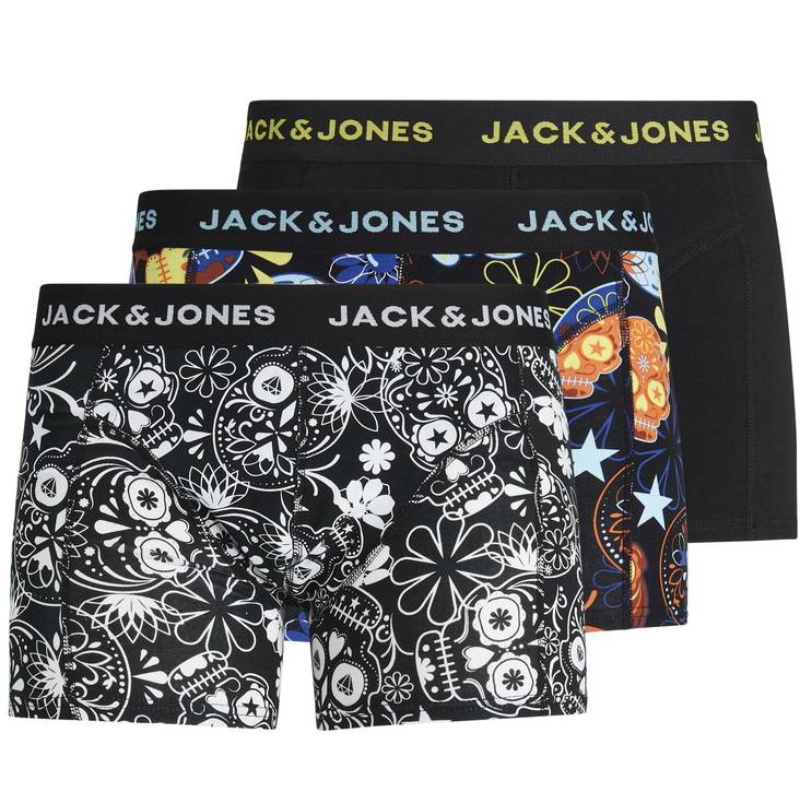 Jack&Jones Boxers Zuckerskull, Schwarz - Herrenboxer und Socken - 131953 - 1
