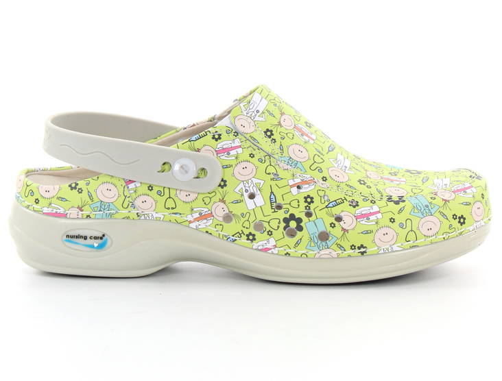 Maschinenwaschbare Sandalen aus Leder für die Pflege und das Spielen - Damen Arbeitsschuhe - 126983 - 1