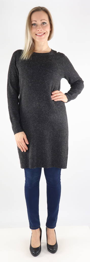 Only Strickkleid, Rundhals, schwarz - Damenpullover - 131903 - 1