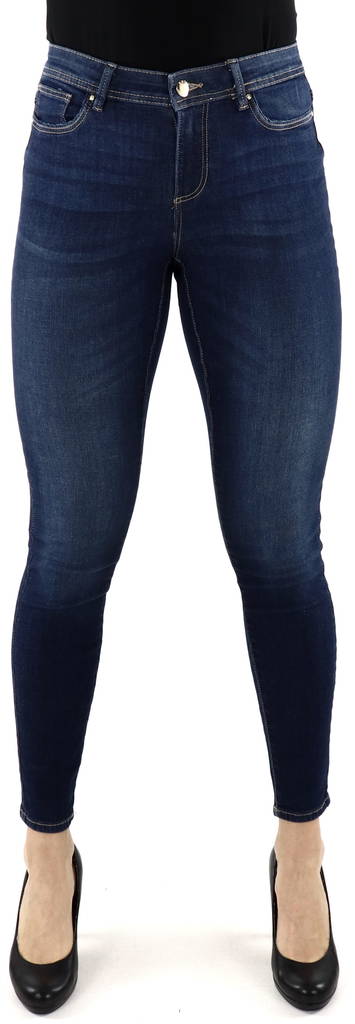 Only Damen Jeans Wauw Life Mid Skinny, Dunkelblau - Damen Jeans - 127463 - 1