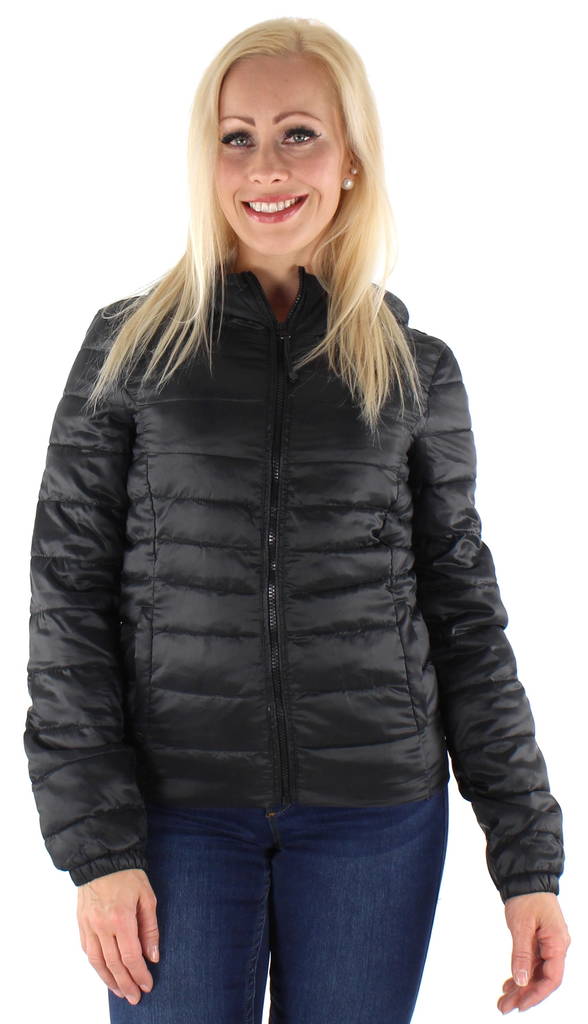 Only Leichte Steppjacke Tahoe Kapuze Schwarz - Damen Leichte steppjacken - 131683 - 1
